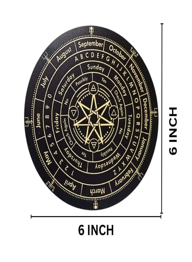 TREE MAISON CORONATING HOMES Dowsing Board with Black Toumaline Pendulum | 6 Inch | Dowsing Board | Metaphysical Message Board | Acrylic Divination Board | Spirit Board | Witch Board | - Image 3